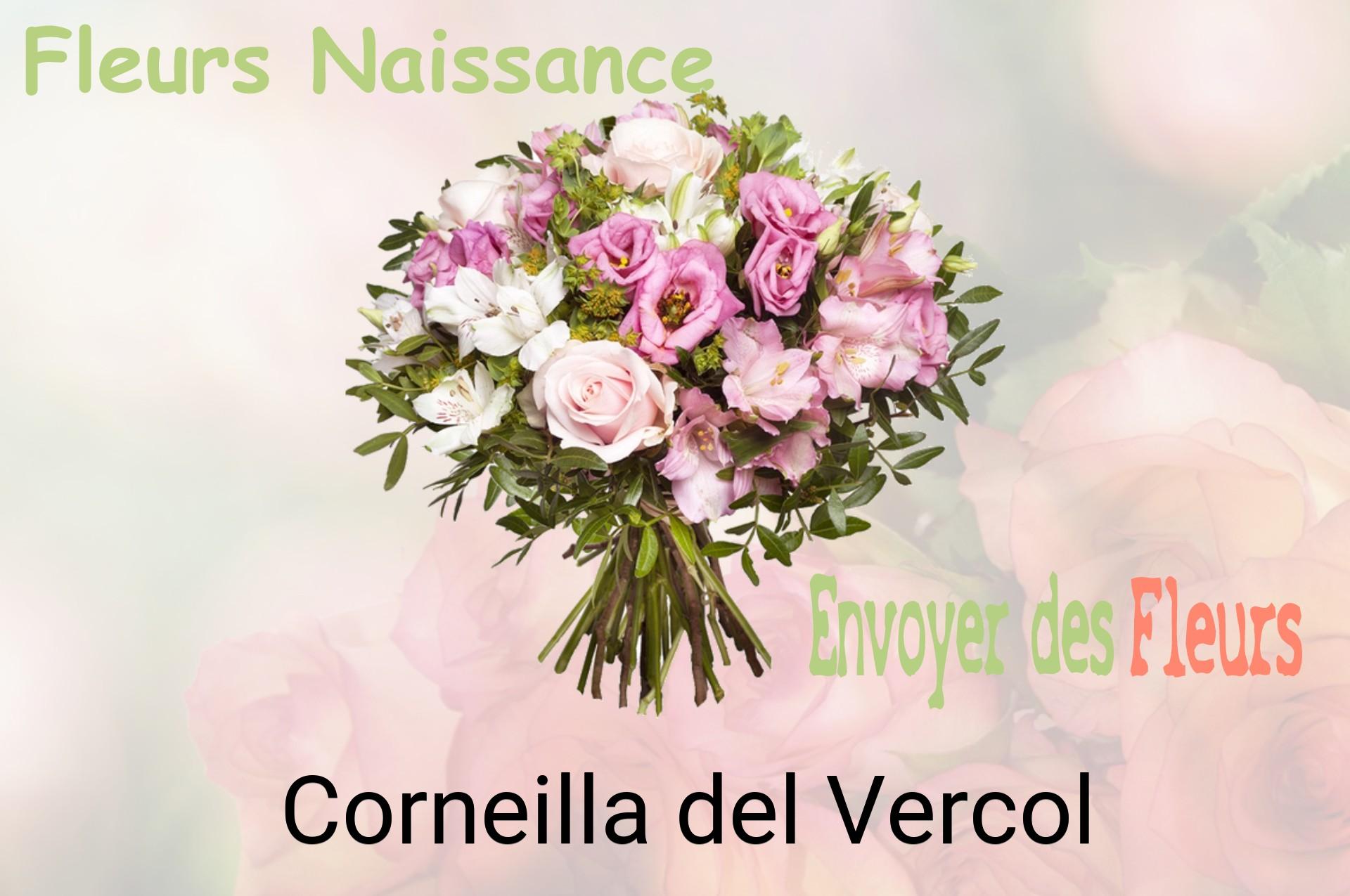 Bouquet de fleurs de naissance livré à Corneilla-del-Vercol