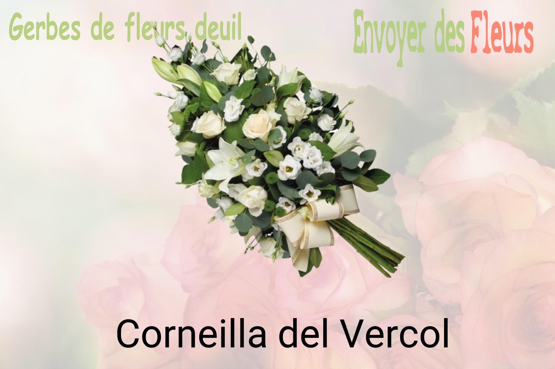 Gerbe de fleurs de deuil livrée à Corneilla-del-Vercol